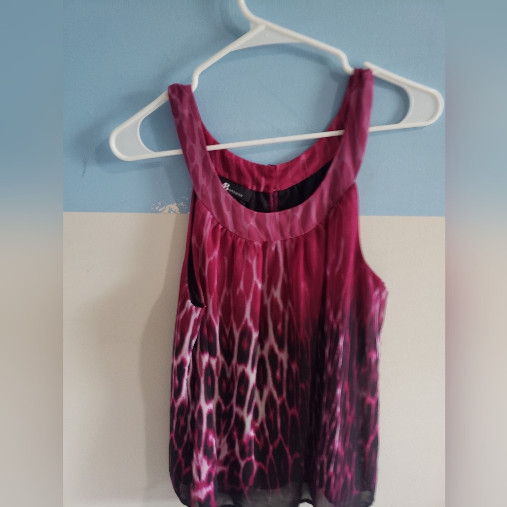 ABStudio size M black and pink summer blouse